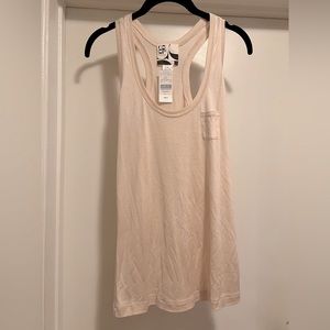 BARNEYS NY Co-Op silk racer back tank top, S, Nude